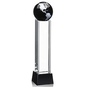 Luz Globe Award on Base - Black/Silver