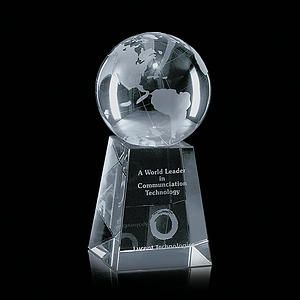 Globe Award on Tall Base