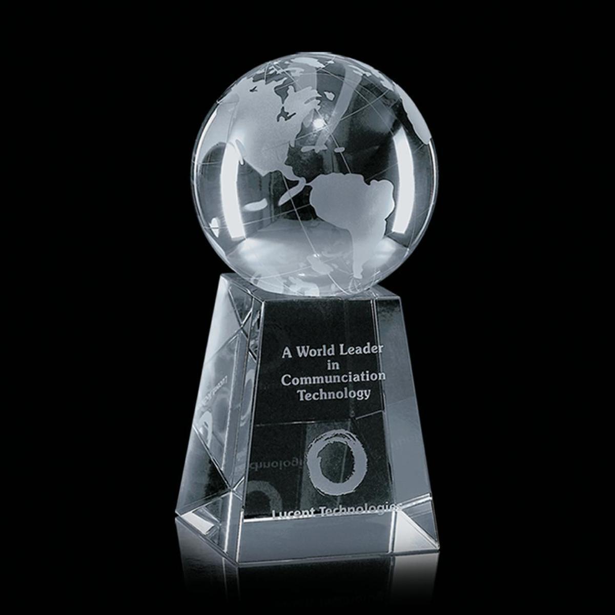 Globe Award on Tall Base
