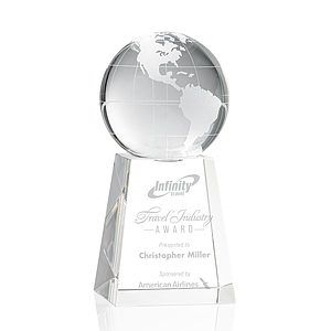 Globe Award on Tall Base