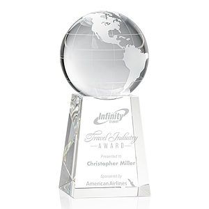 Globe Award on Tall Base