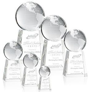 Globe Award on Tall Base