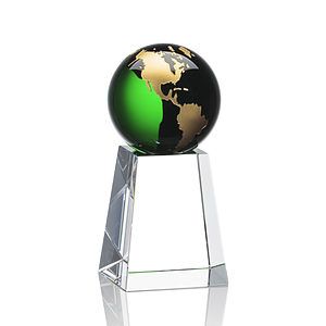 Heathcote Globe Award - Green/Gold