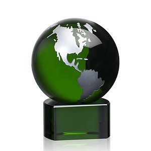 Marcana Globe Award - Green/Silver