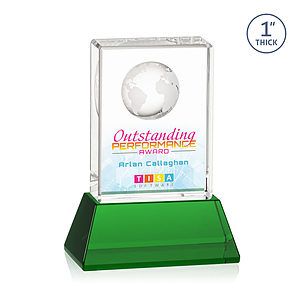 Ambassador VividPrint™ Award on Base - Green