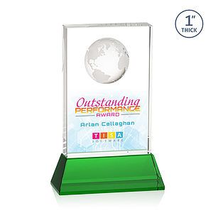 Ambassador VividPrint™ Award on Base - Green