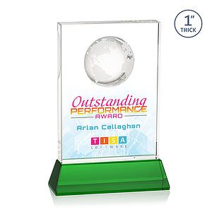 Ambassador VividPrint™ Award on Base - Green