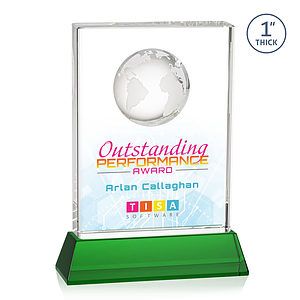 Ambassador VividPrint™ Award on Base - Green