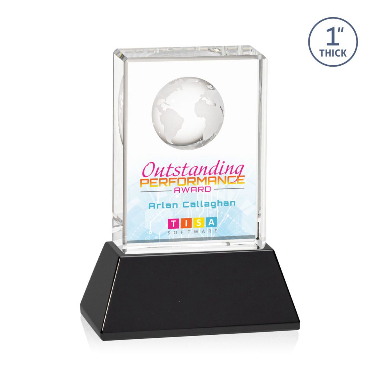 Ambassador VividPrint™ Award on Base - Black