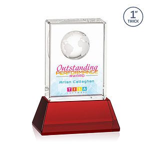 Ambassador VividPrint™ Award on Base - Red