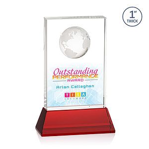 Ambassador VividPrint™ Award on Base - Red