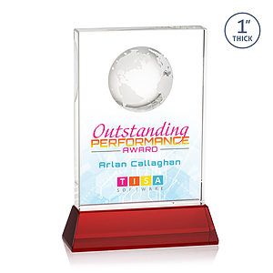 Ambassador VividPrint™ Award on Base - Red