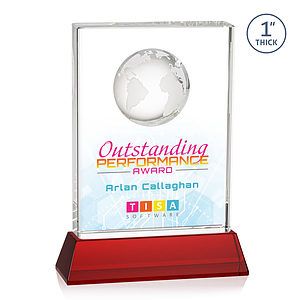 Ambassador VividPrint™ Award on Base - Red