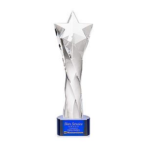Arlington Star Award on Paragon Base - Blue