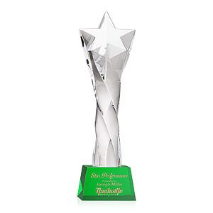 Arlington Star Award on Robson Base - Green