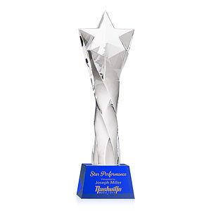 Arlington Star Award on Robson Base - Blue