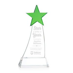 Manolita Star Award - Green/Clear