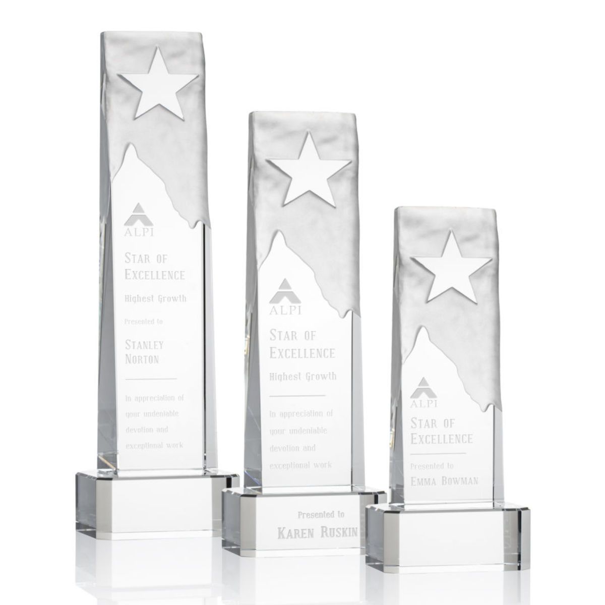 Stapleton Star Award on Base - Clear