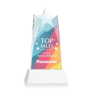 Millington Star VividPrint™ Award on Base - White