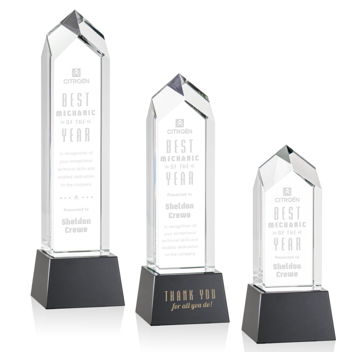 Clarington Award on Base - Black