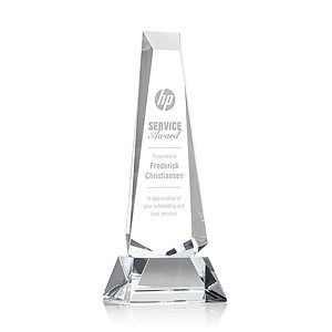 Rustern Obelisk Award on Base - Clear