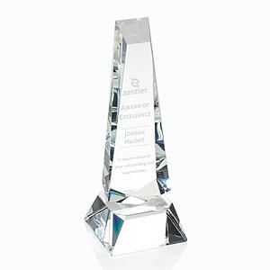 Rustern Obelisk Award on Base - Clear
