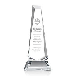 Rustern Obelisk Award on Base - Clear