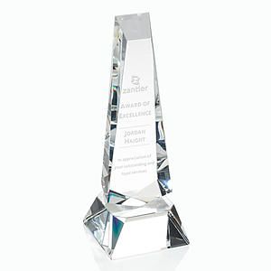 Rustern Obelisk Award on Base - Clear