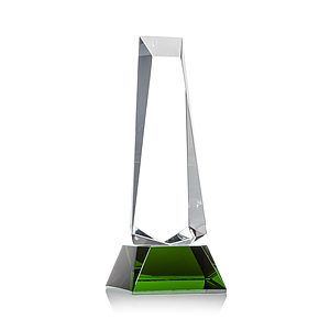 Rustern Obelisk Award on Base - Green 