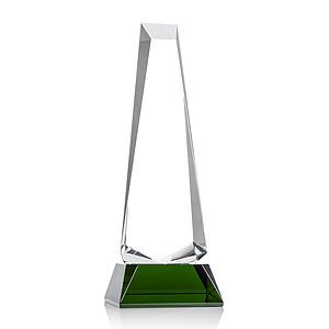 Rustern Obelisk Award on Base - Green 