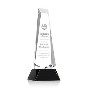 Rustern Obelisk Award on Base - Black
