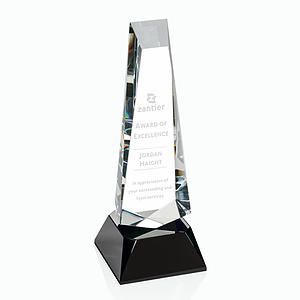Rustern Obelisk Award on Base - Black