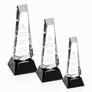 Rustern Obelisk Award on Base - Black