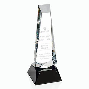 Rustern Obelisk Award on Base - Black
