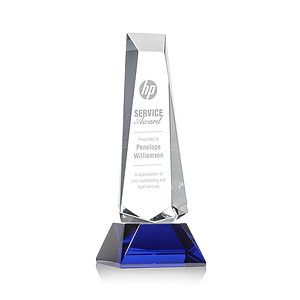 Rustern Obelisk Award on Base - Blue 