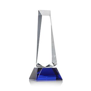 Rustern Obelisk Award on Base - Blue 