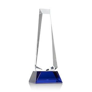 Rustern Obelisk Award on Base - Blue 