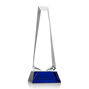 Rustern Obelisk Award on Base - Blue 