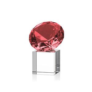 Gemstone Award on Cube - Ruby