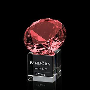 Gemstone Award on Cube - Ruby