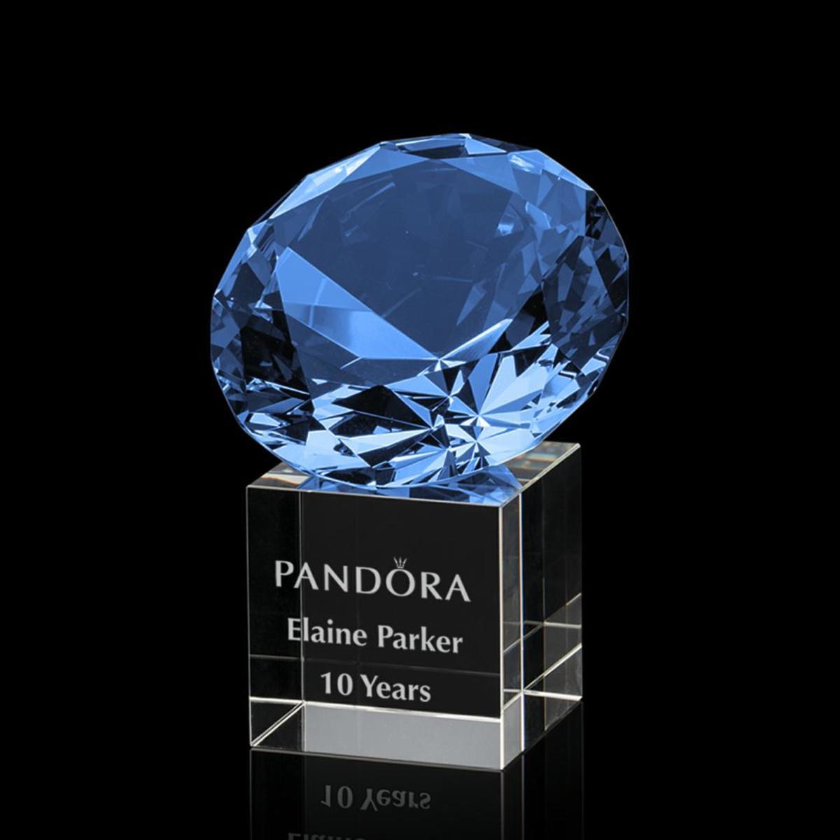 Gemstone Award on Cube - Sapphire