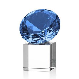 Gemstone Award on Cube - Sapphire