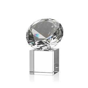 Gemstone Award on Cube - Diamond