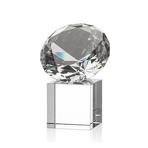 Gemstone Award on Cube - Diamond