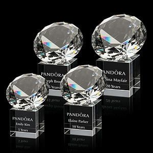 Gemstone Award on Cube - Diamond