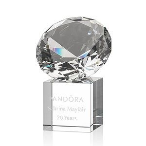 Gemstone Award on Cube - Diamond