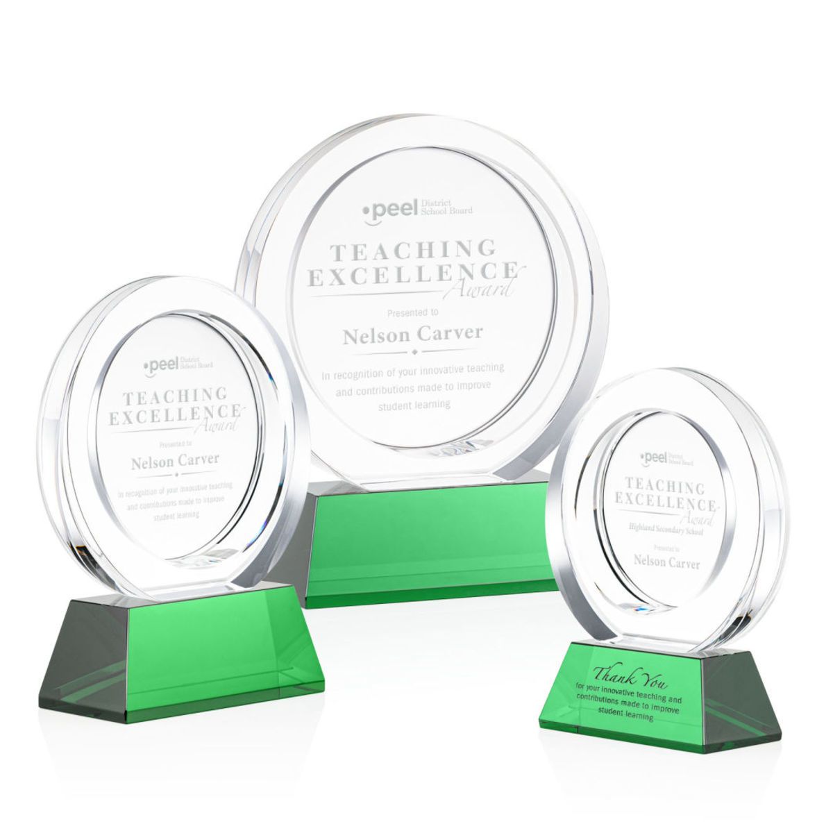 Templeton Award on Base - Green