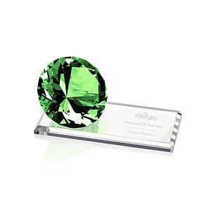 Gemstone Award on Starfire - Emerald