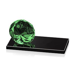 Gemstone Award on Black - Emerald