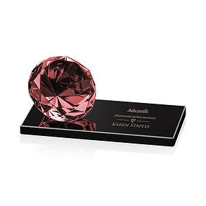 Gemstone Award on Black - Ruby